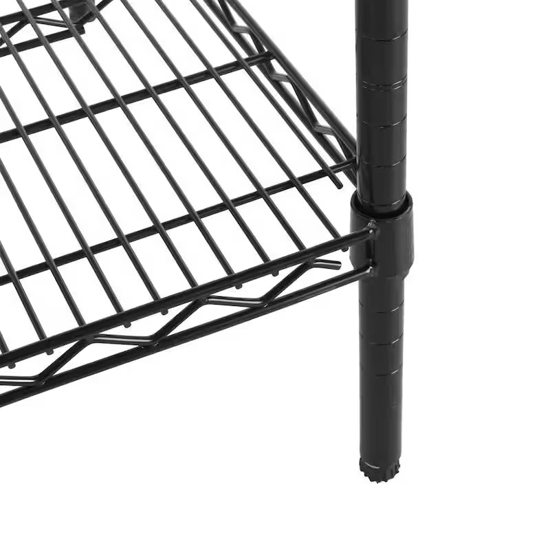 Black 6-Tier Steel Wire Shelving Unit F955265