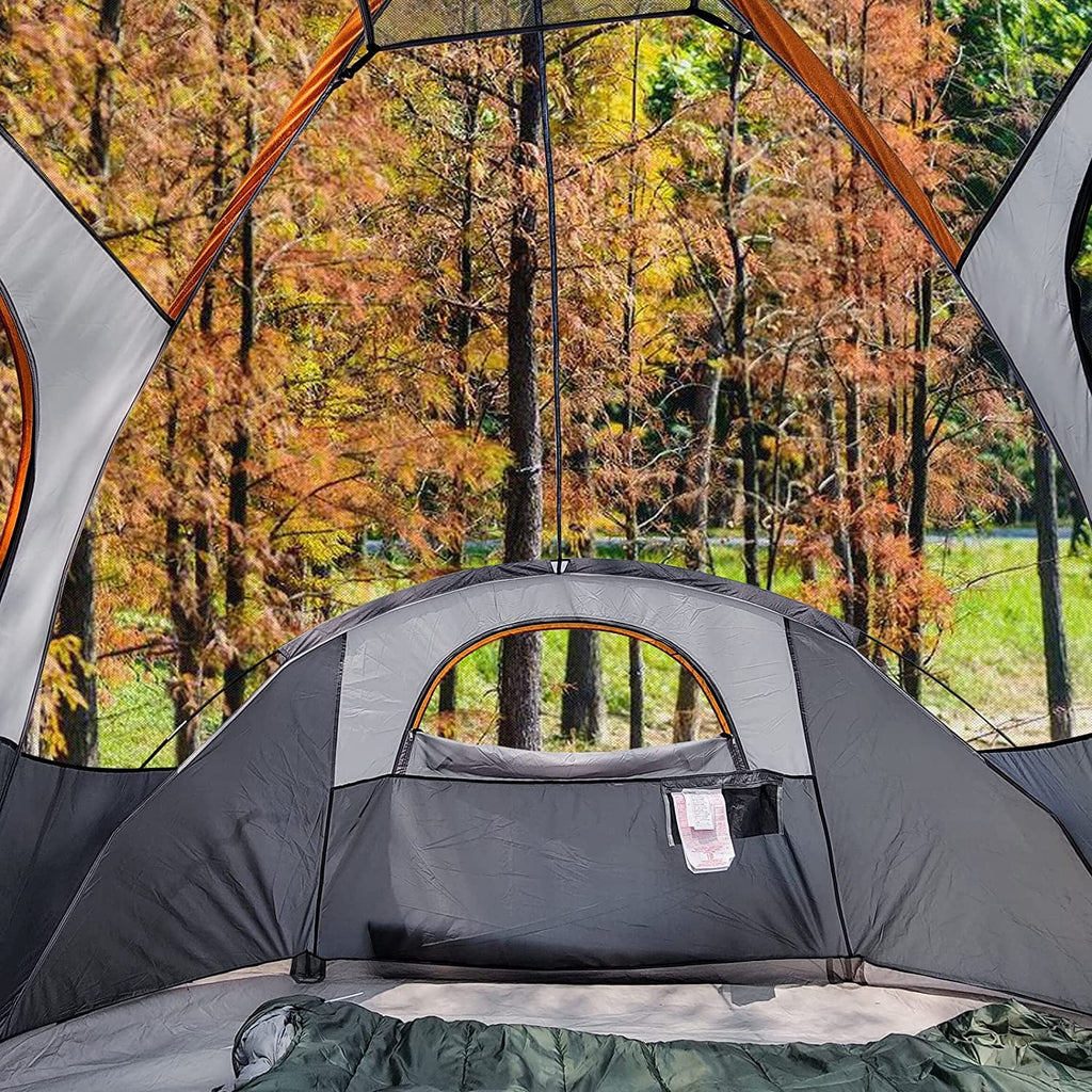 4/8 Person Dome Camping Tent with Rainfly and Carry Bag F8112