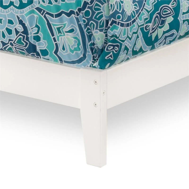 White Twin XL Traditional Bed R126736