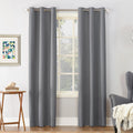 White 40x84 Thermal-Lined Blackout Grommet Curtain Panel Y535