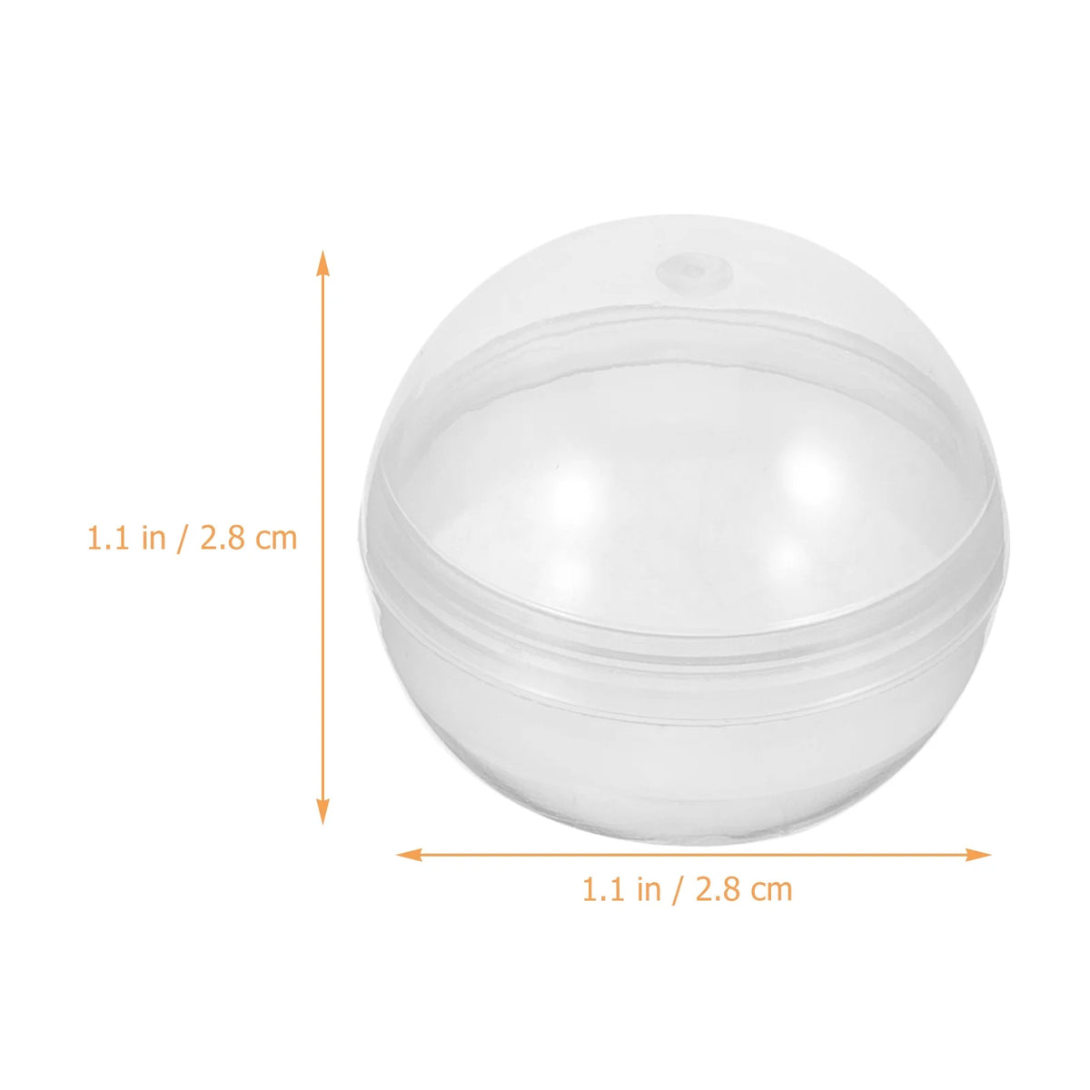200 pcs Clear Plastic Fillable Balls T9923