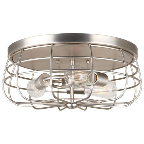 15x22 3-Light Round Cage Flush Mount Ceiling Light Z662