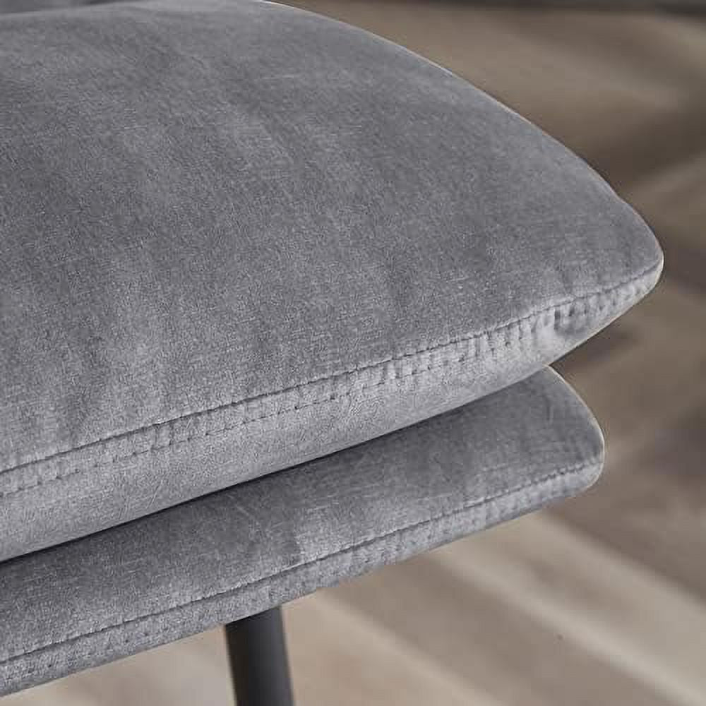 Mid-Century Modern Velvet Barstools Set of 2 H591148