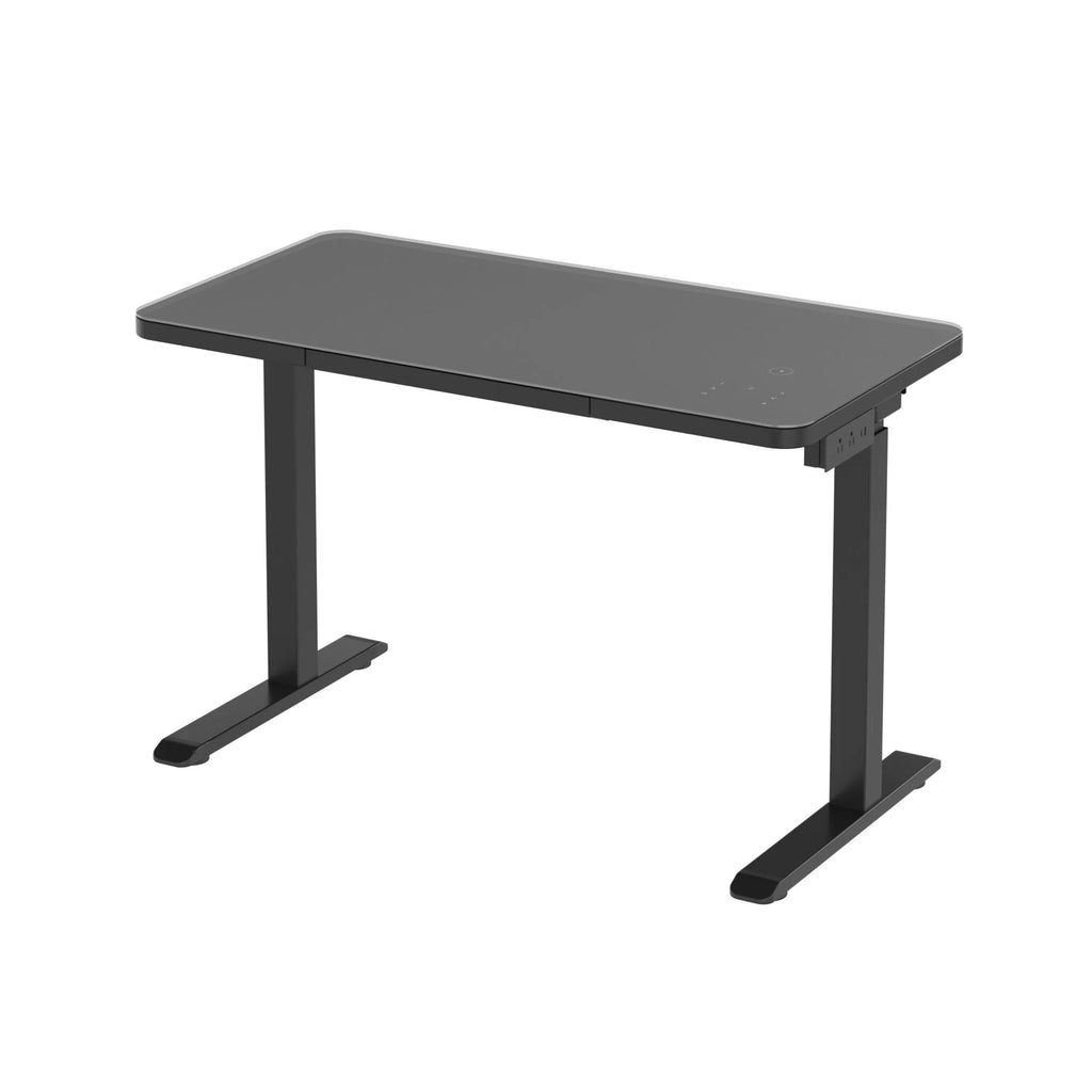 Black Glass Tabletop Standing Desk O115920