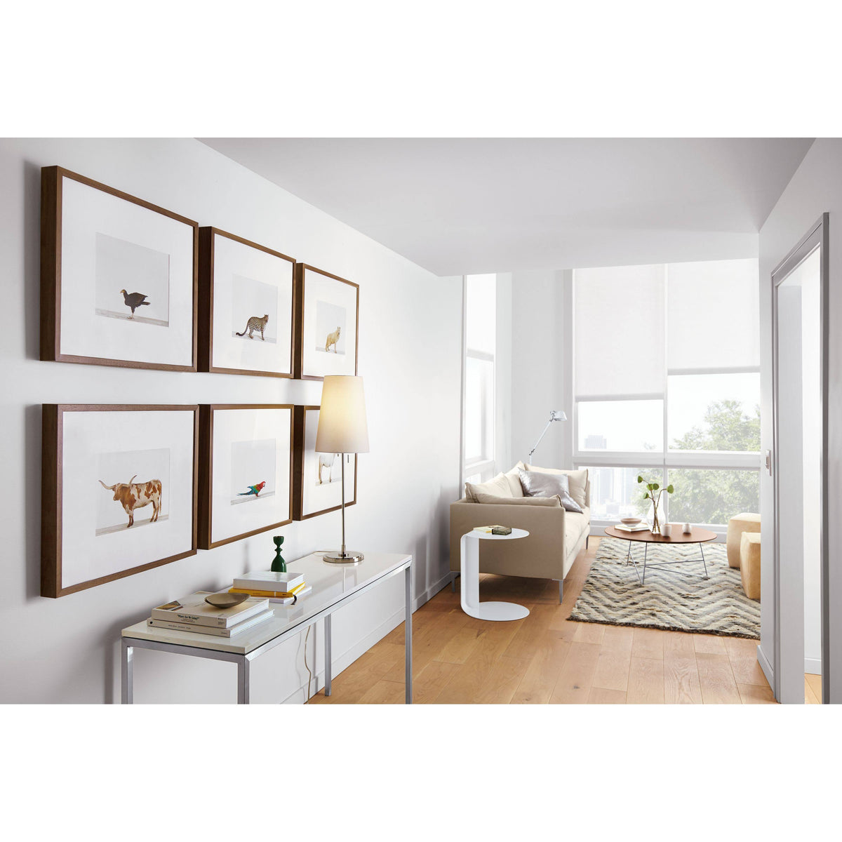 White Venatino Marble Top Parsons Console Table S9944
