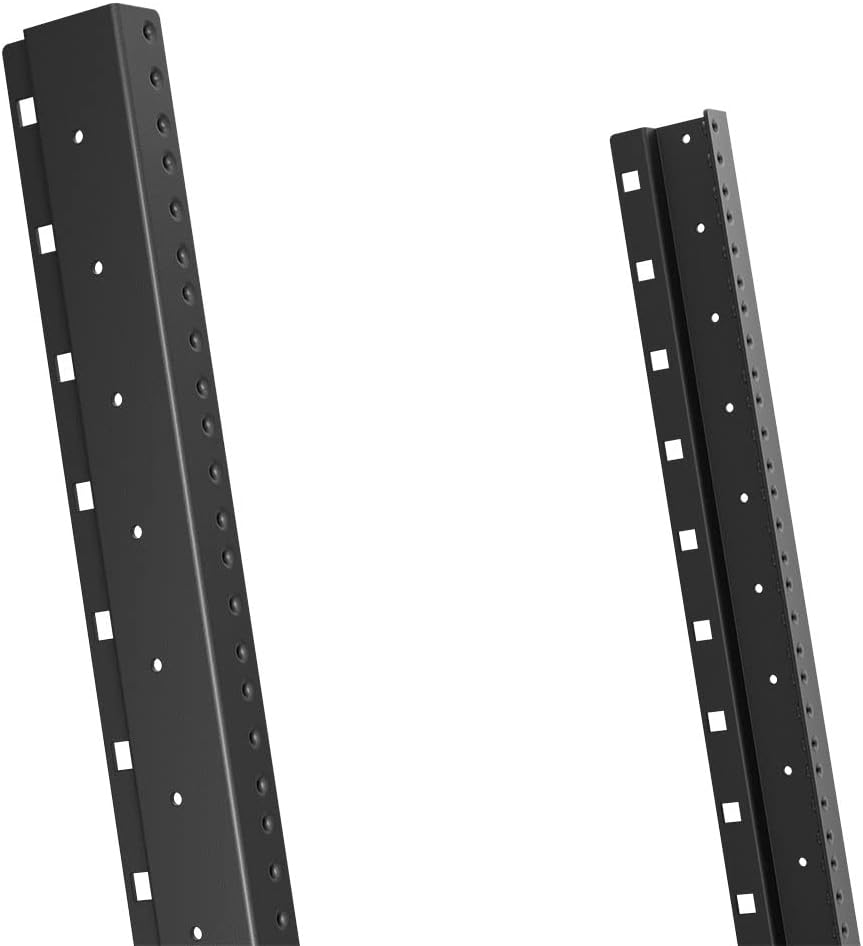 12U 2-Post Open Frame Desk Rack Threaded Pack of 2 U77764