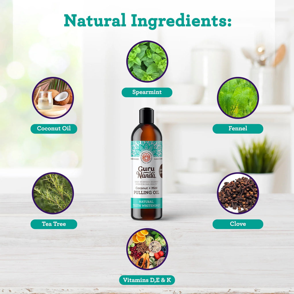 Coconut Mint Oil Pulling Mouthwash 8 oz E9433