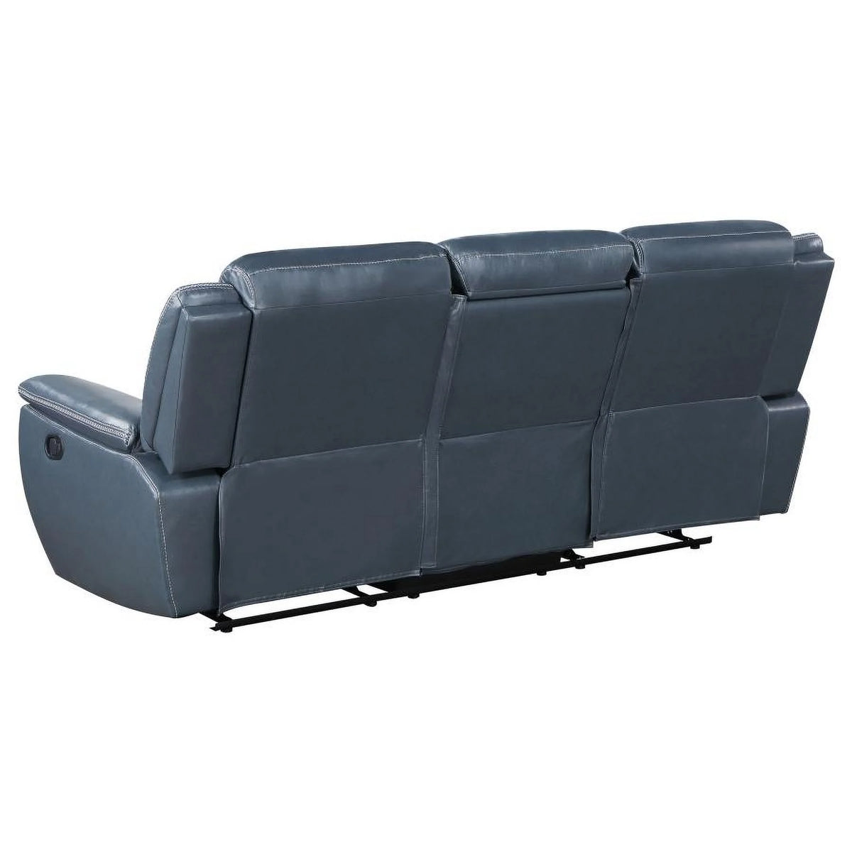 Blue Reclining Sofa with Drop Down Table T74201