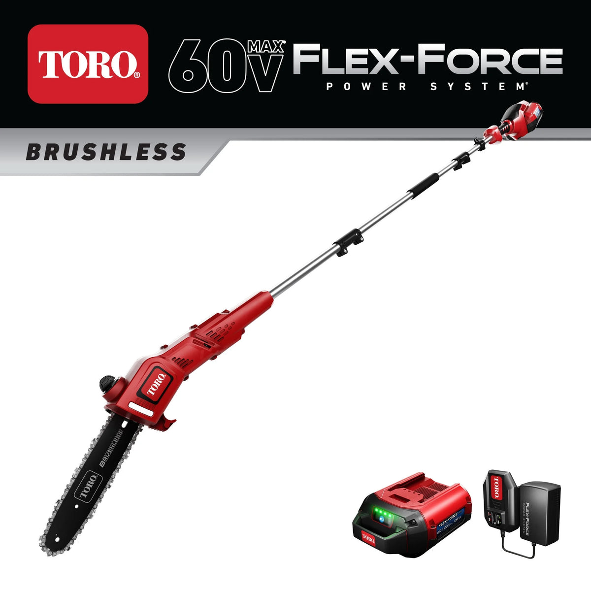 60V Max Cordless Electric Pole Saw with Battery & Charger C2073