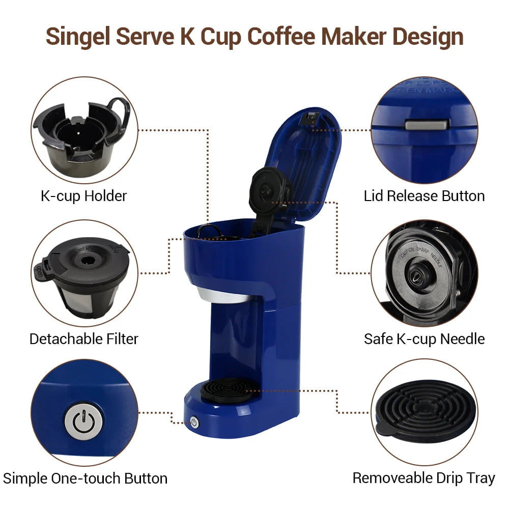 Single Serve Coffee Maker with 30 oz Removable Reservoir M50742