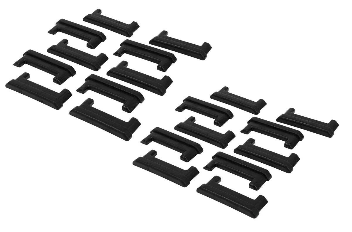 Black Plastic E-Track Rail End Caps (20 Pack) Q1136