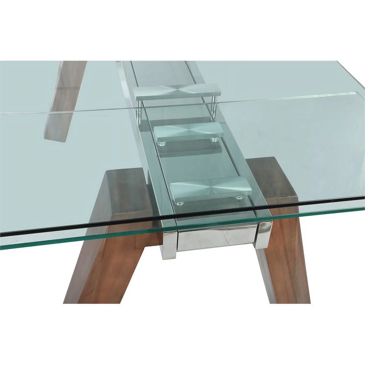 63" Steel and Glass Dining Table Y139