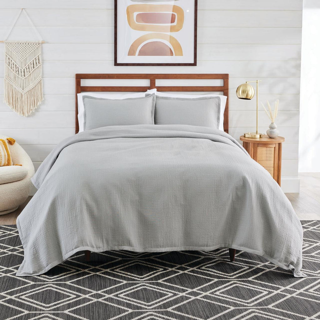 Sage Green Crinkled Gauze Duvet Set D6458