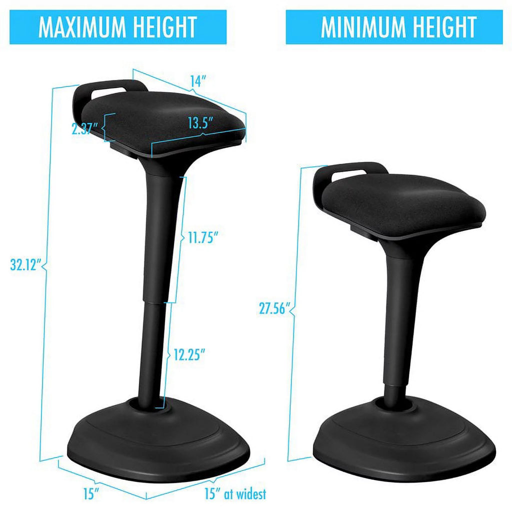 Black Adjustable Swivel Ergonomic Drafting Stool F40965
