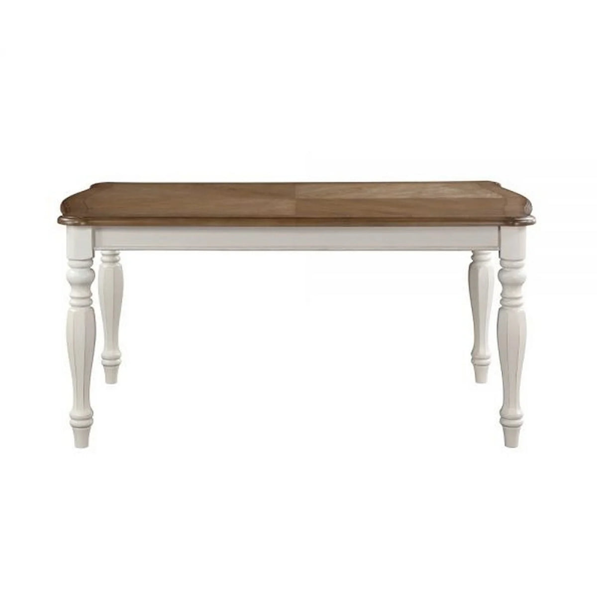68 Inch Rustic Brown Rubberwood Dining Table L359