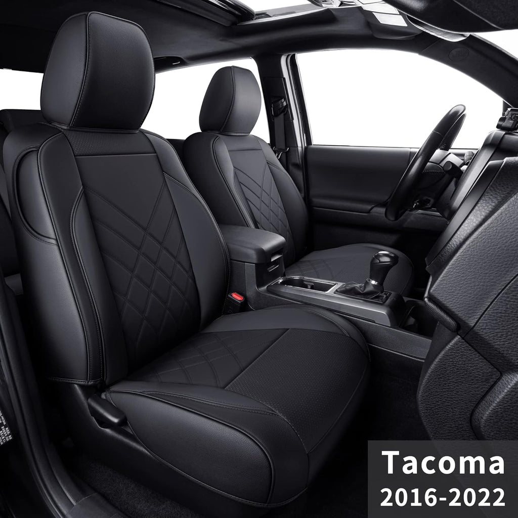 Black 2 pcs Custom Fit Seat Covers O969
