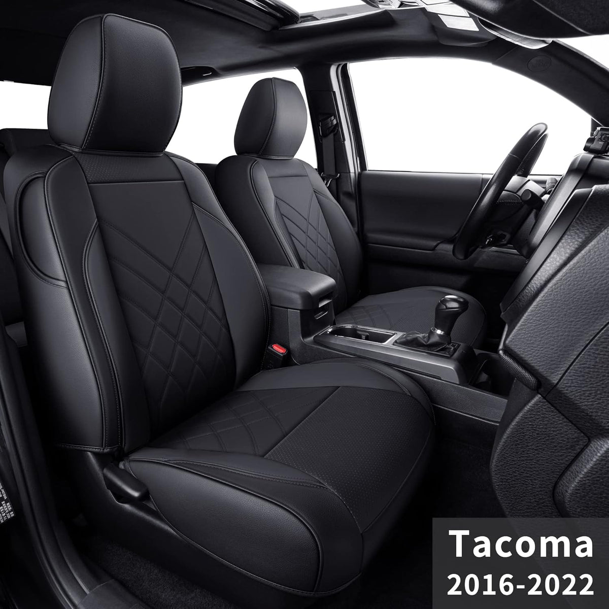 Black 2 pcs Custom Fit Seat Covers O969