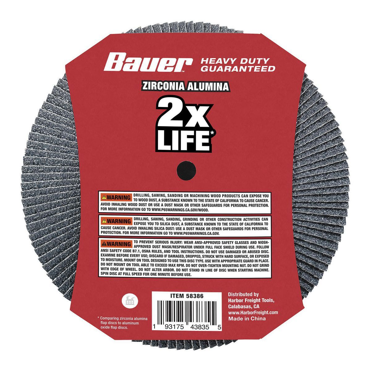 7 in. 36-Grit Type 27 Flap Disc with Zirconia Grain S3467