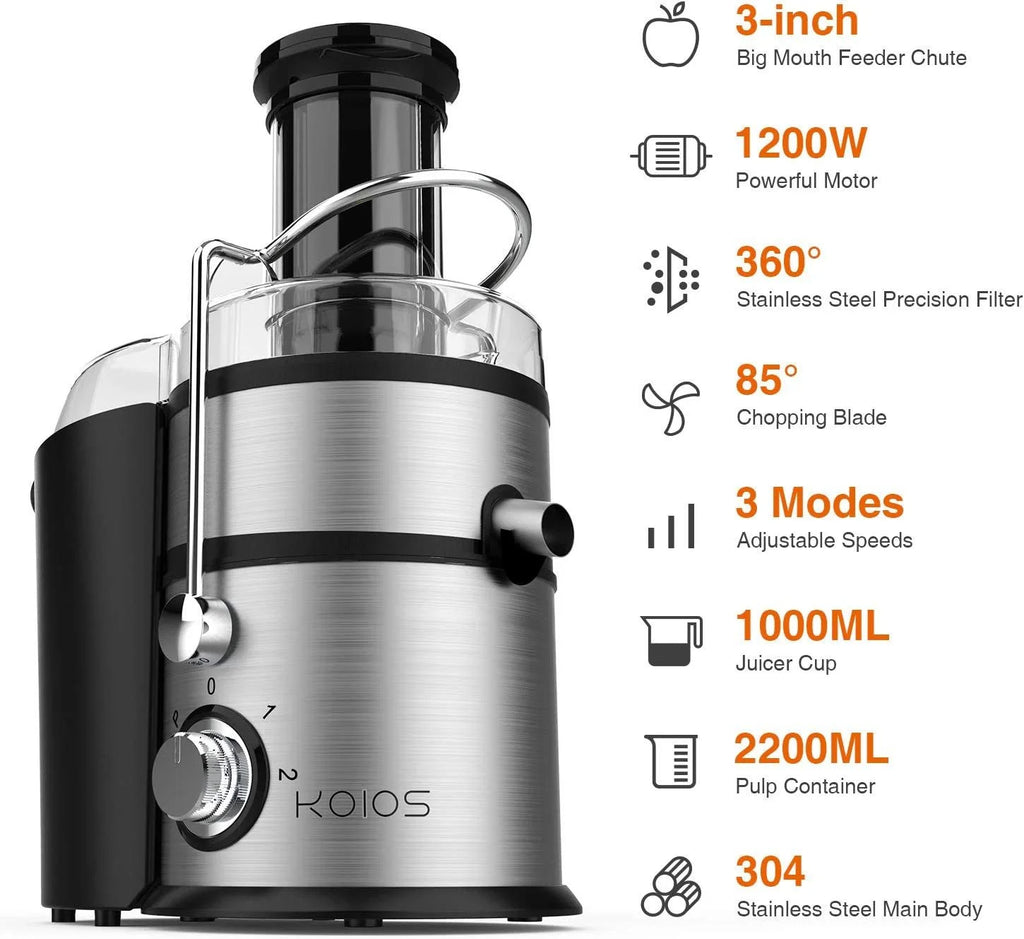 Centrifugal Juicer Machine with Extra Large 3inch Feed Chute, 1200W, BPA-Free T163477
