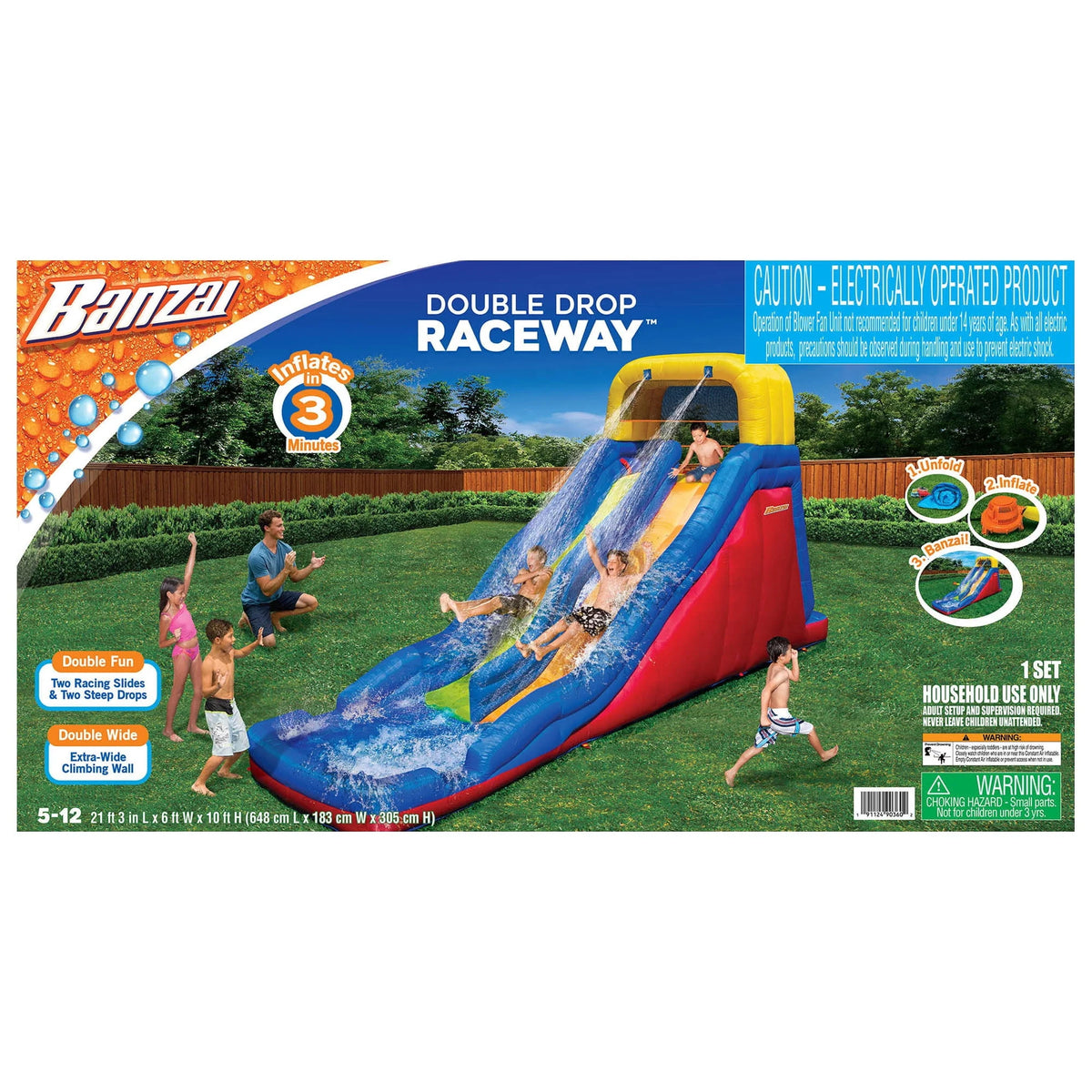 Inflatable Water Racing Slide with Climbing Wall S137