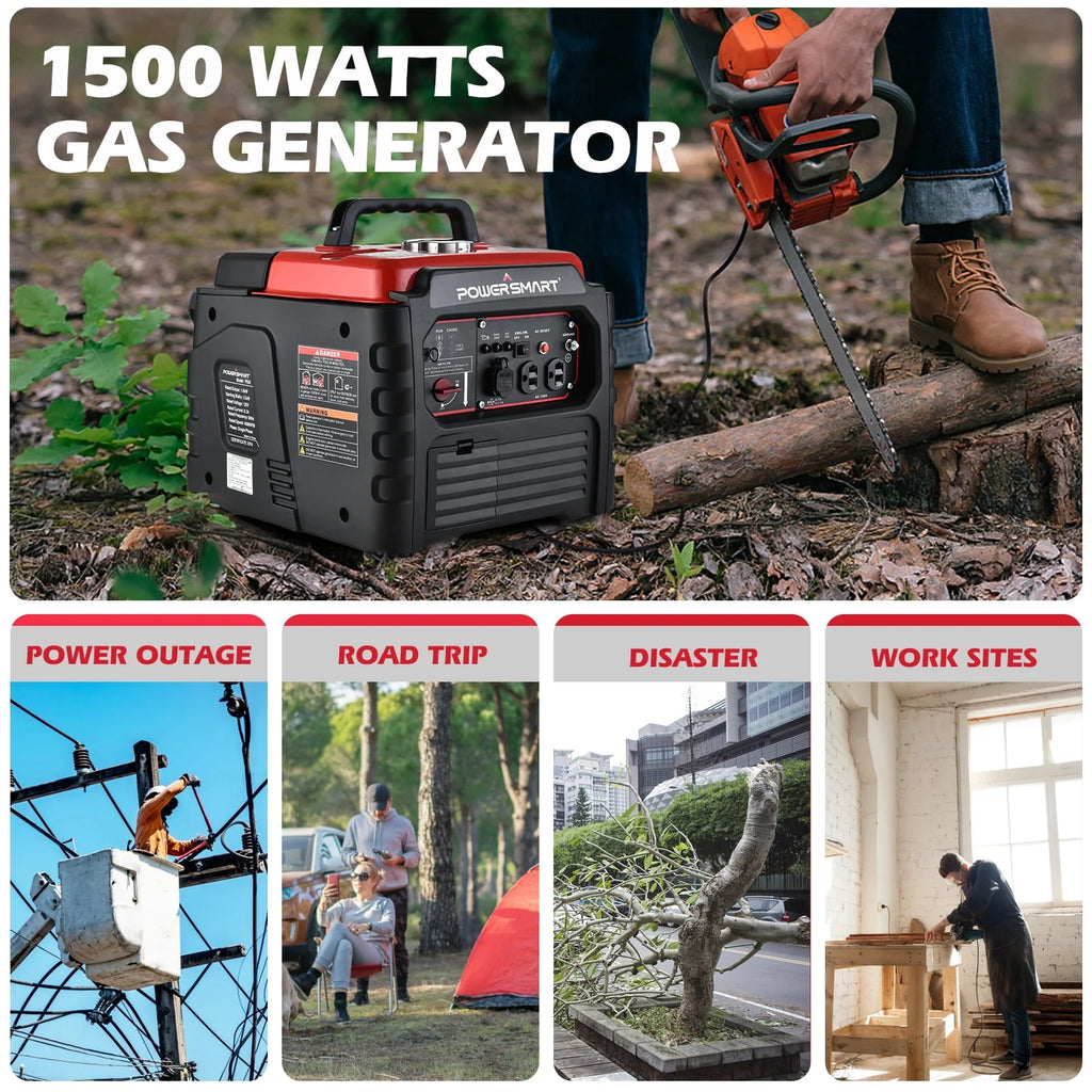 1500 Watt Gas Inverter Generator Y1289