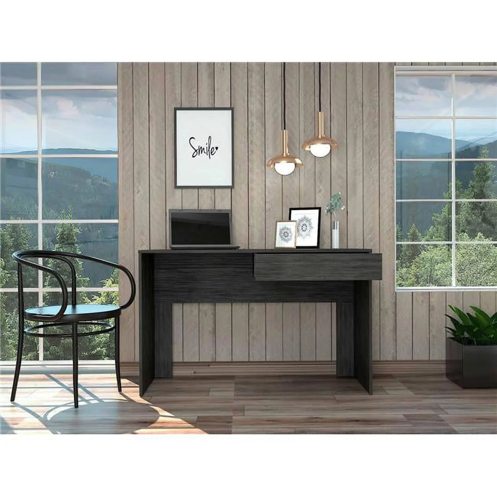 Gray Oak Computer Desk with Drawer Z856