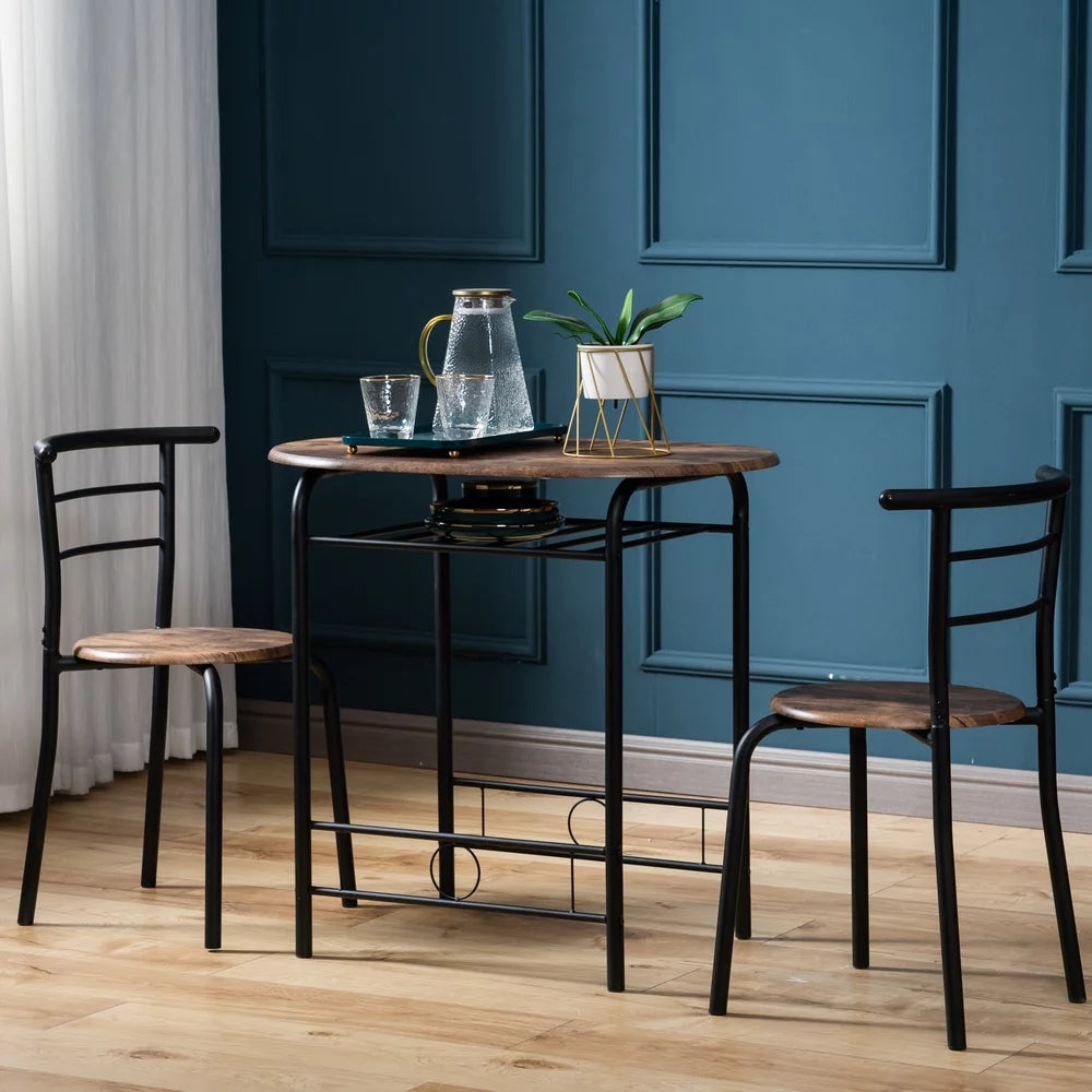 3-Piece Dining Table Set with Metal Frame F930