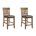 Set of 2 Counter Height Faux Leather Seat Barstool T72624