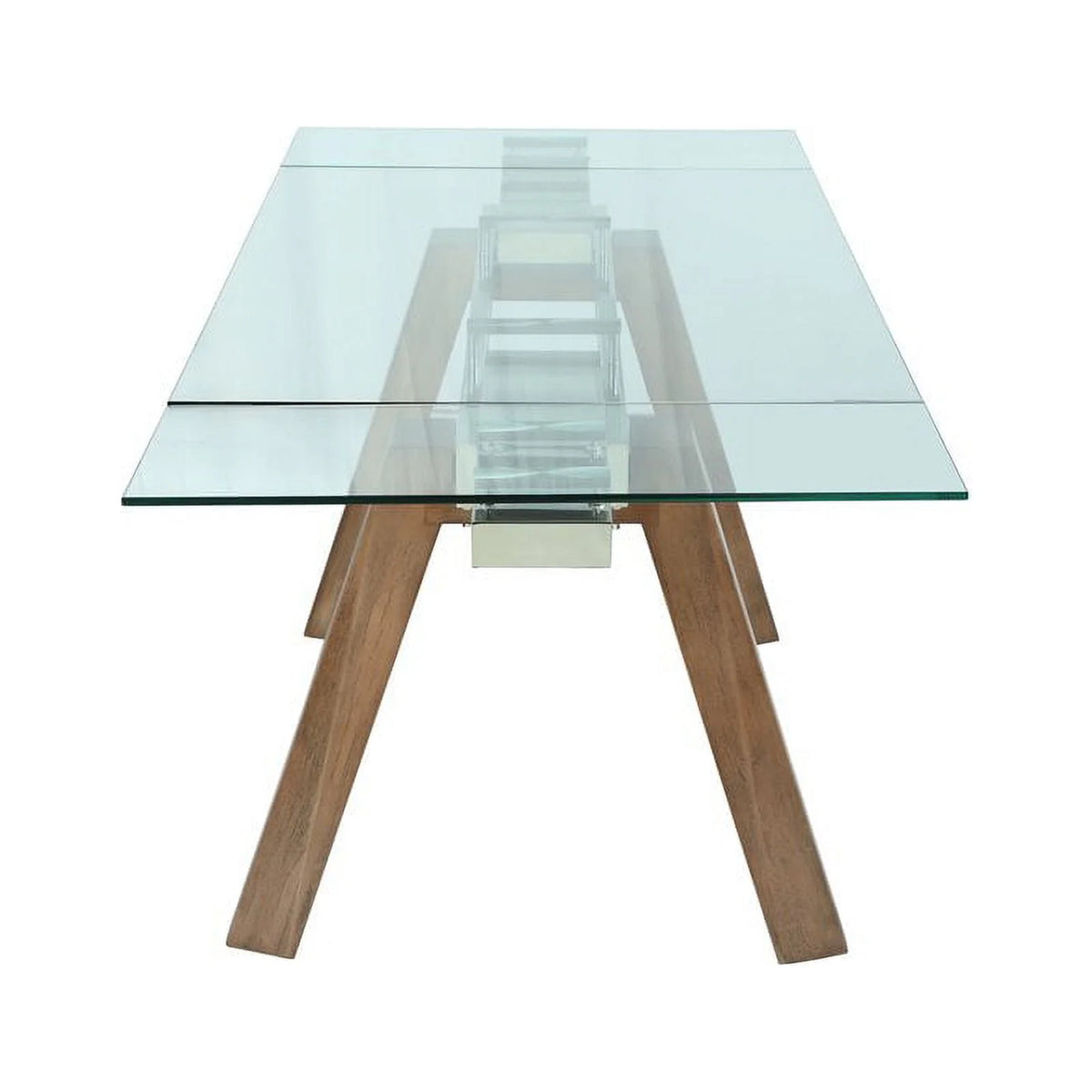 63" Steel and Glass Dining Table Y139
