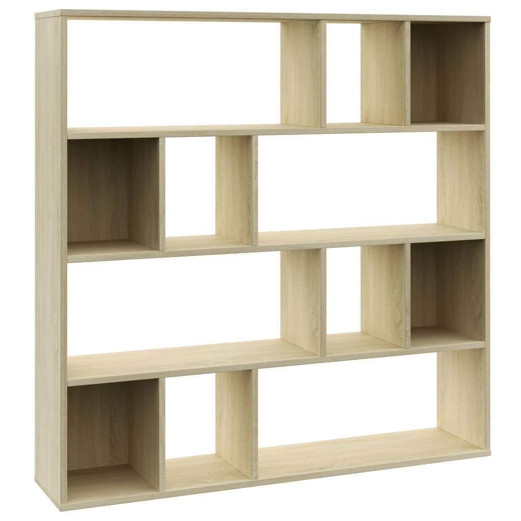 Concrete Gray Room Divider Book Cabinet Chipboard G7462