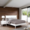 White Full Size Bed 2 Nightstands 3pc Bedroom Furniture Set Z876039
