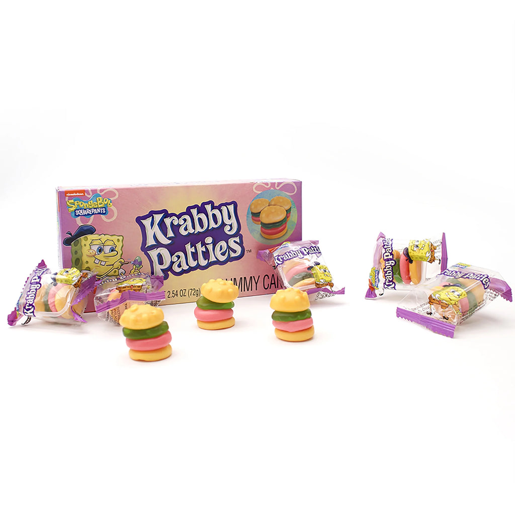 SpongeBob SquarePants Krabby Patties Gummy Candy Box, 2.19oz T591