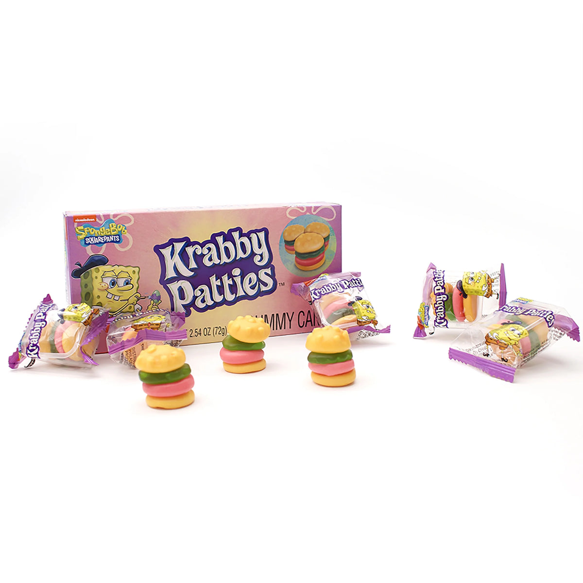 SpongeBob SquarePants Krabby Patties Gummy Candy Box, 2.19oz T591