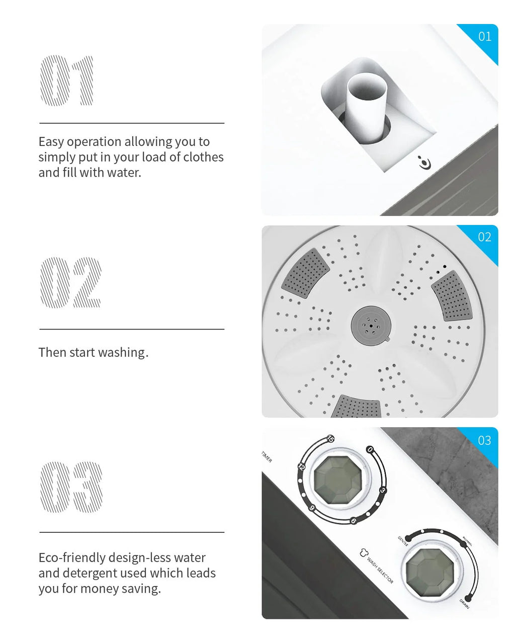 Portable 26lbs Twin Tub Compact Semi-automatic Washing Machine Z900529
