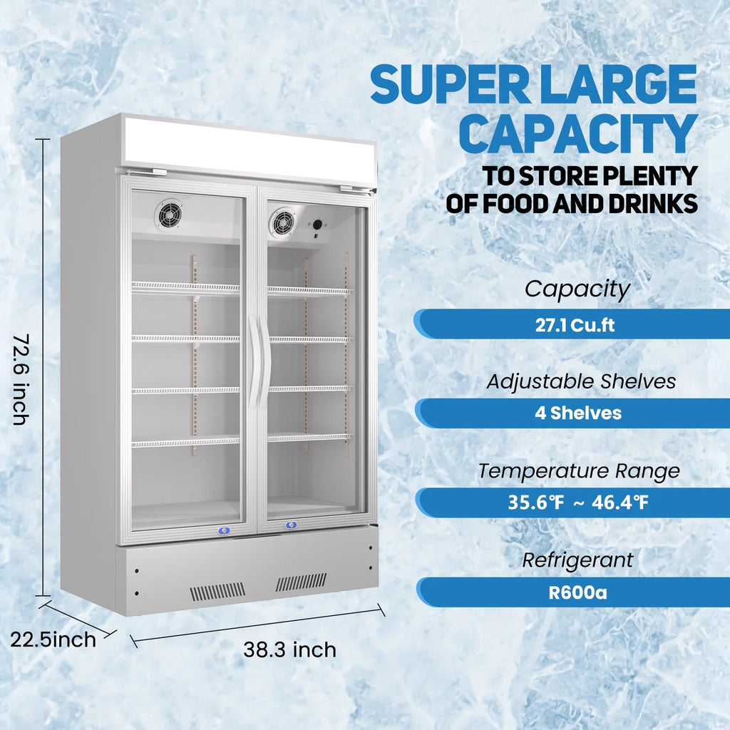 38" Glass Door Merchandiser Refrigerator P75602