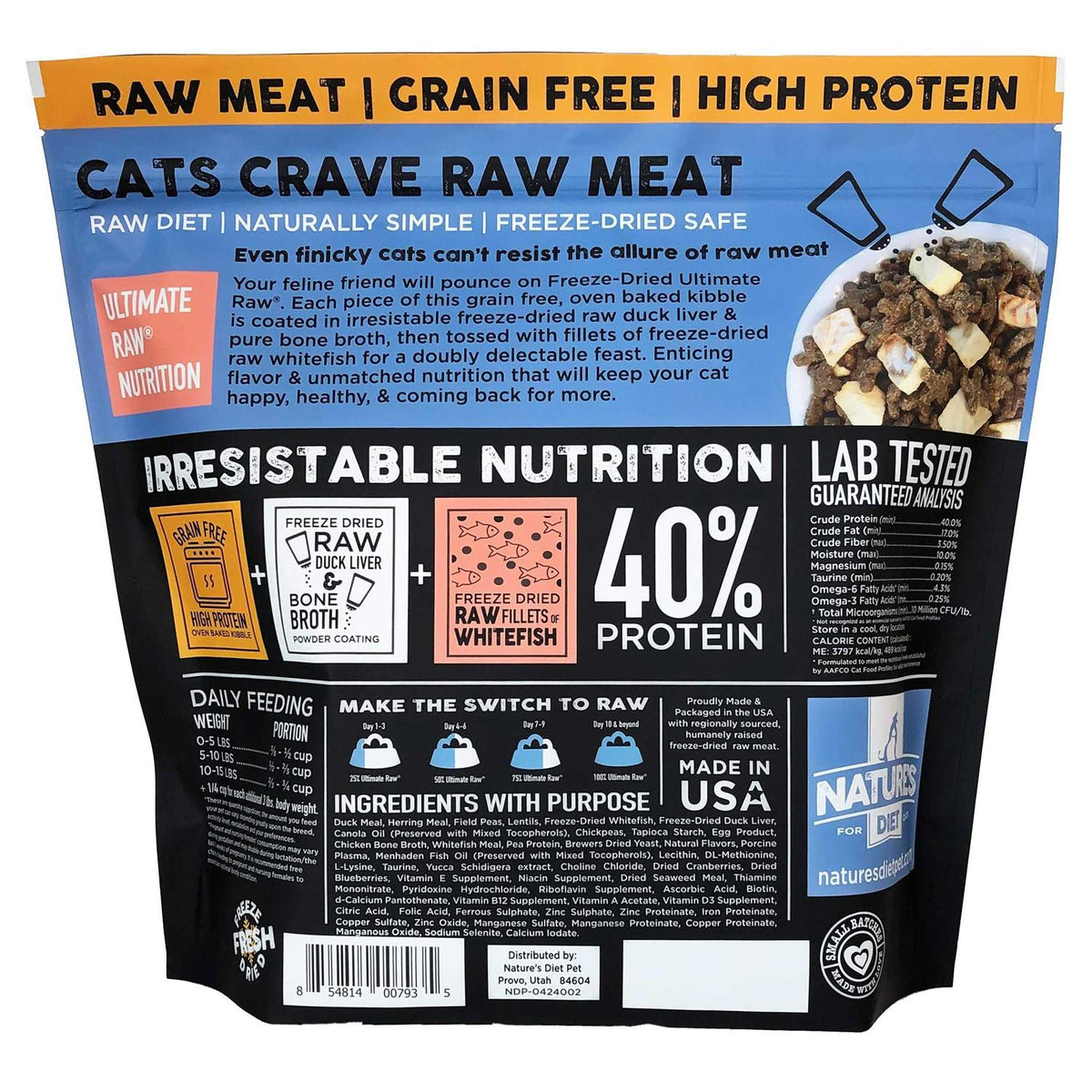 Raw Cat Kibble with Freeze-Dried Whitefish O2303