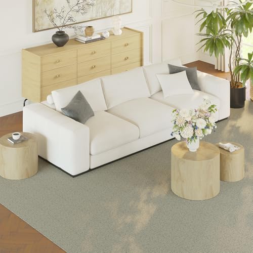 Round Wooden Nesting Coffee Table Set of 3 P93455