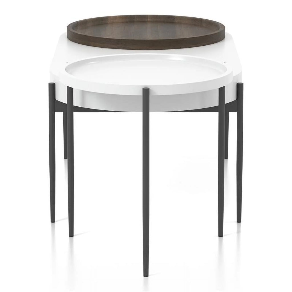 White 2-Piece Metal Coffee Table Set P204783