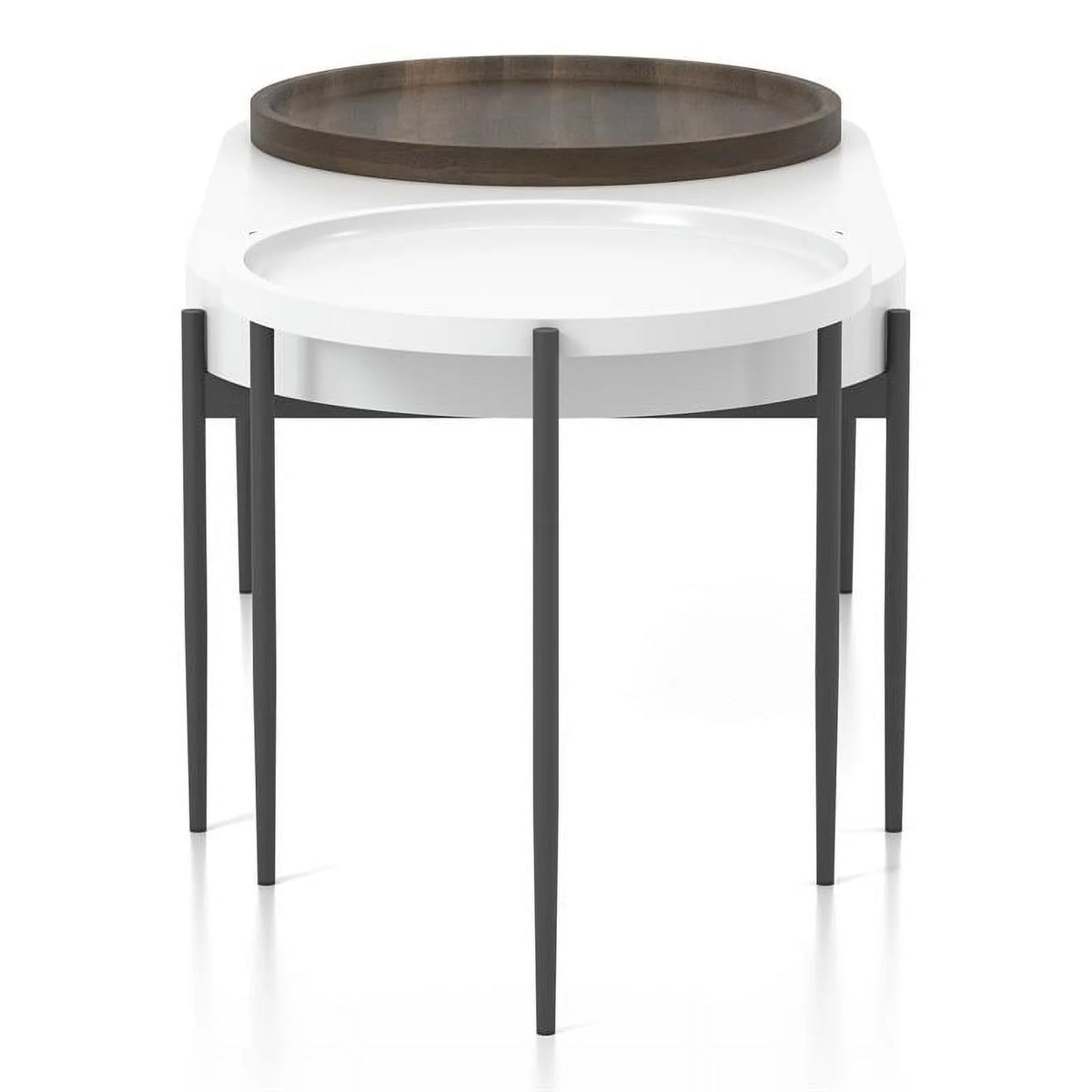 White 2-Piece Metal Coffee Table Set P204783