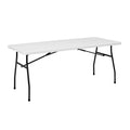 White 6 Foot Fold-in-Half Plastic Table A19779