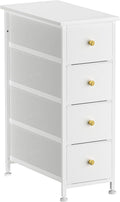 White 4 Drawer Narrow Dresser Storage Tower H623