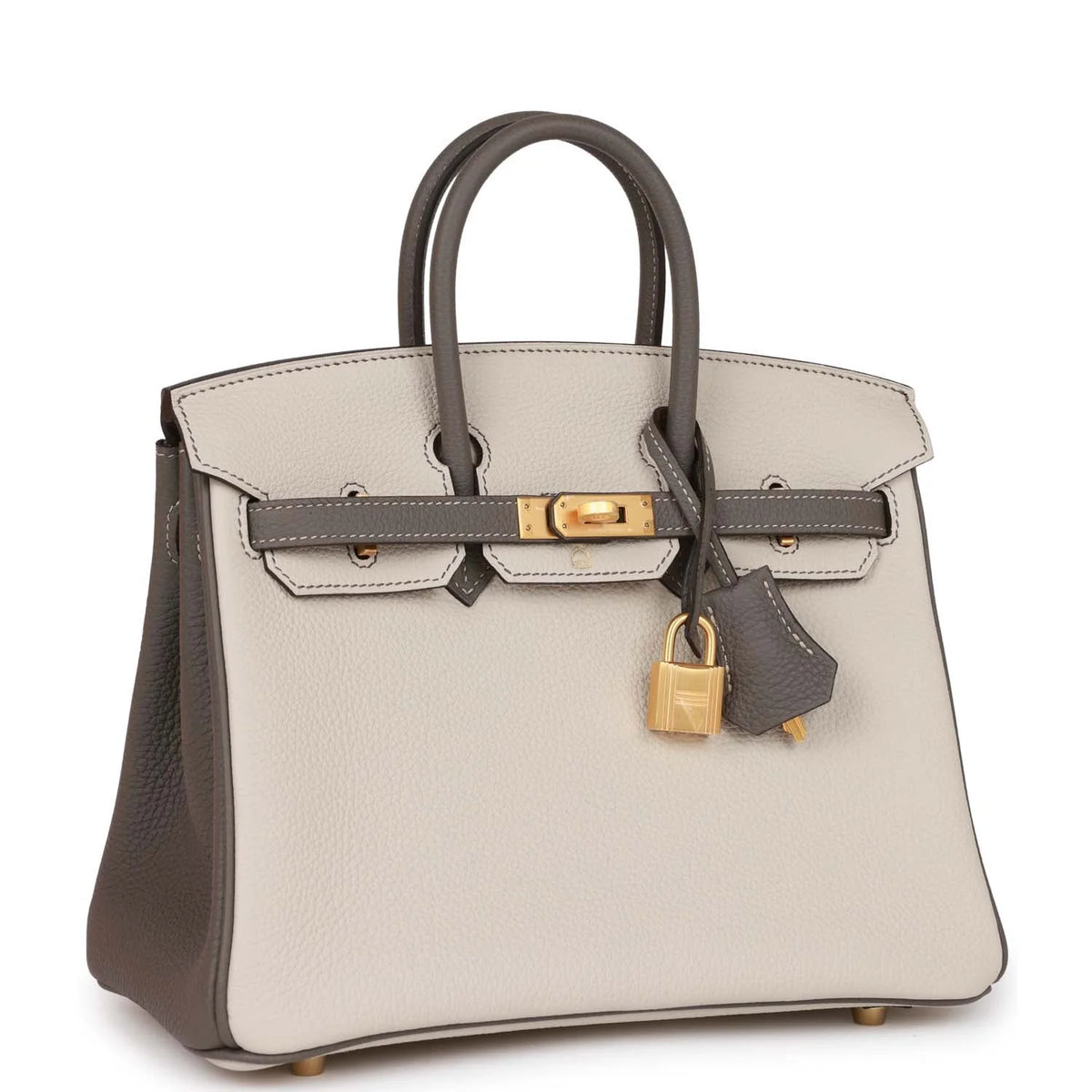 Beton and Etain Togo Leather Handbag X383312