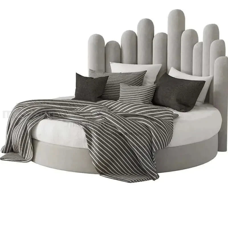 Grey Round Bed X320