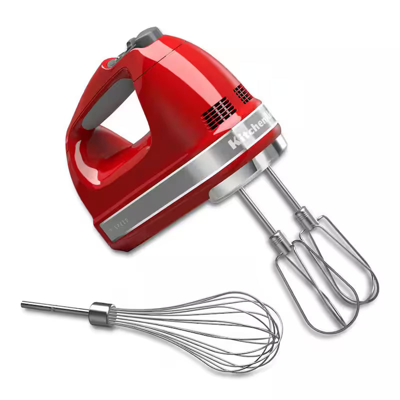 Empire Red Hand Mixer with Beater and Whisk Attachments O64652