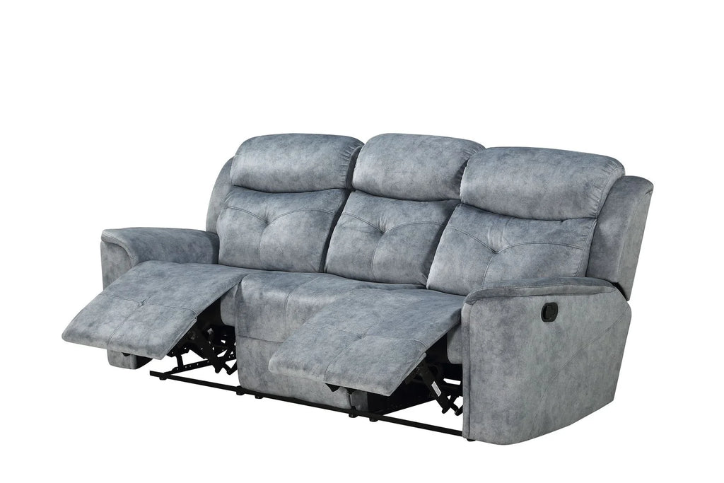 Silver Gray Fabric Motion Sofa C5307