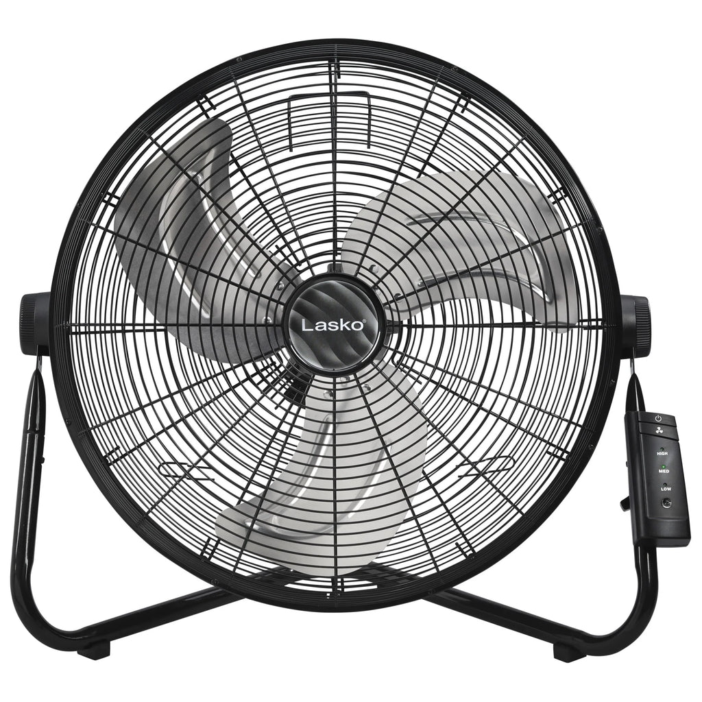 20 High Velocity Floor Fan with Remote, Black D21347
