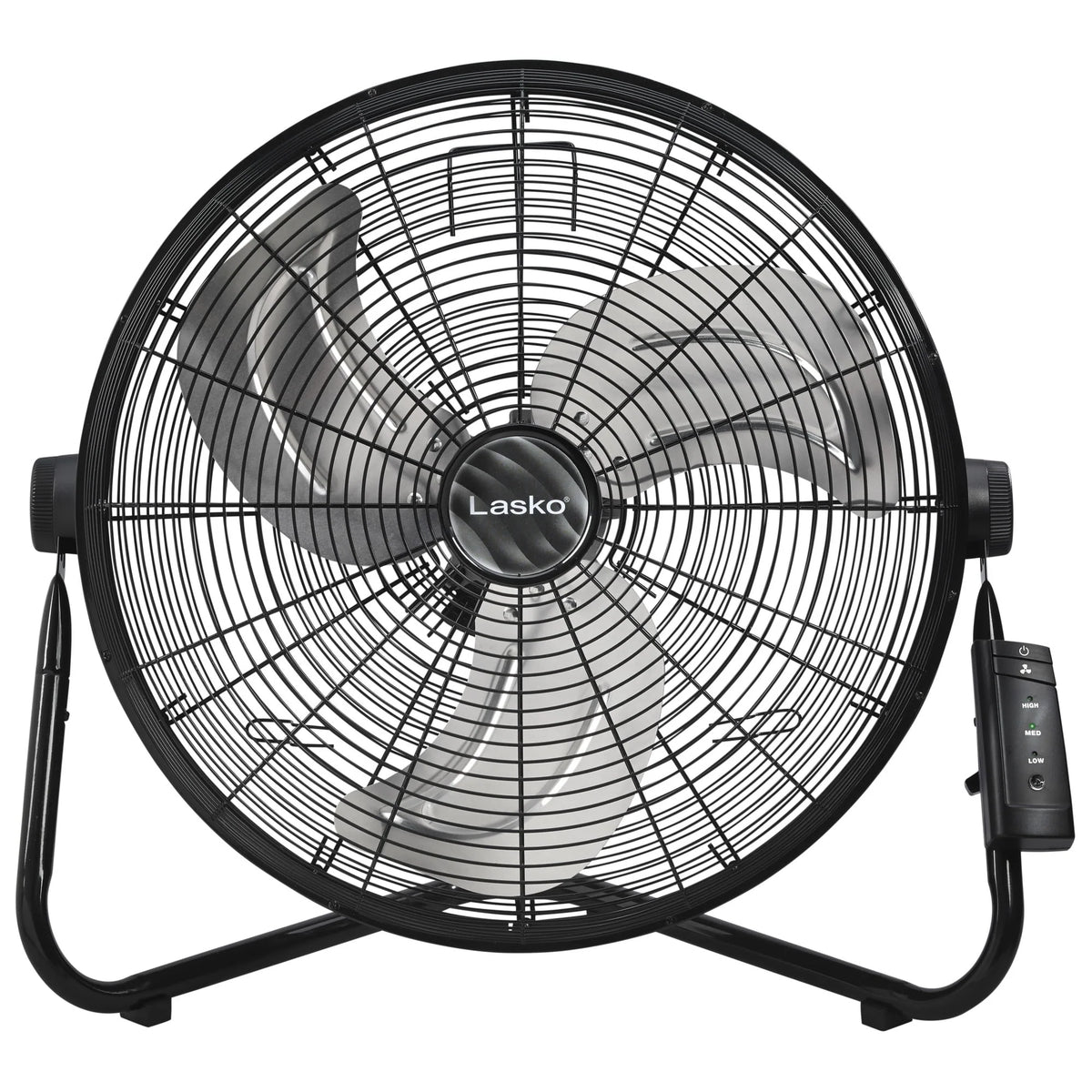 20 High Velocity Floor Fan with Remote, Black D21347
