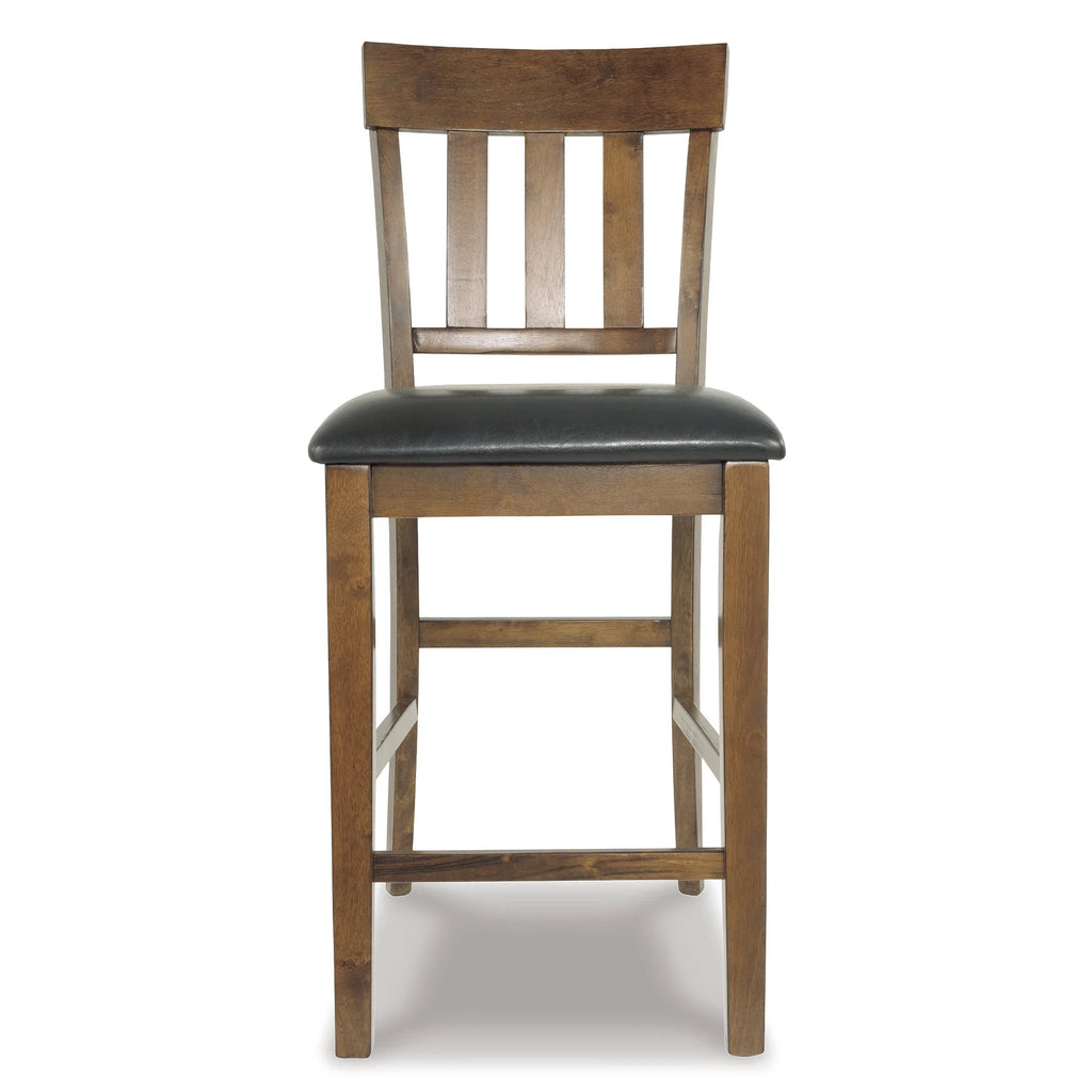 Set of 2 Counter Height Faux Leather Seat Barstool T72624
