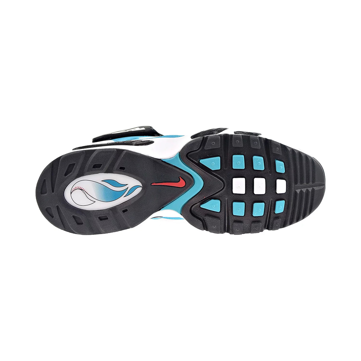 Aqua Marine Black White Men's Shoes A16861