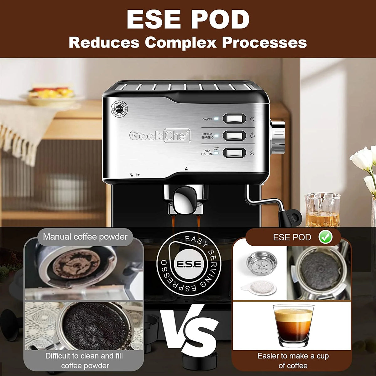 20 Bar Espresso Machine with Milk Frother T79720